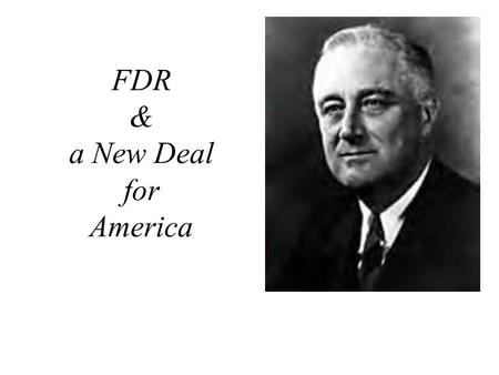 FDR & a New Deal for America The Works Progress Administration (WPA) Created May 1935 Most important federal employment program –employing avg. 2.3 million.