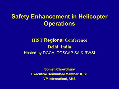 Safety Enhancement in Helicopter Operations