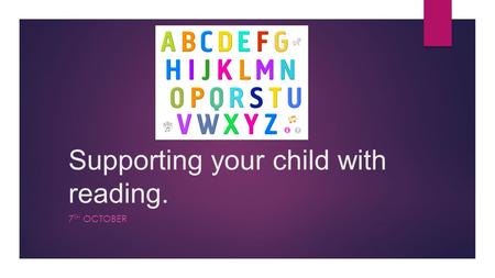 Supporting your child with reading.