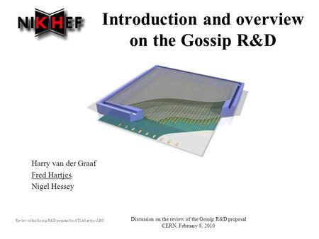 Fred Hartjes 1 Review of the Gossip R&D proposal for ATLAS at the sLHC CERN, February 8, 2010 Introduction and overview on the Gossip R&D Discussion on.