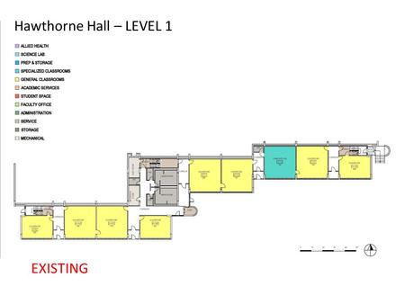 Hawthorne Hall – LEVEL 1 EXISTING. PROPOSED Hawthorne Hall – LEVEL 1.