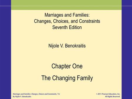Chapter One The Changing Family