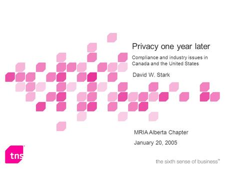 David W. Stark Name of presenter(s) or subtitle MRIA Alberta Chapter