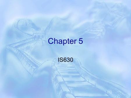 Chapter 5 IS630. Project Plan 1.Introduction 2.Project Definition Overview 3.Changes Since Project Definition Was Approved 4.Staffing Plan 5.Development.
