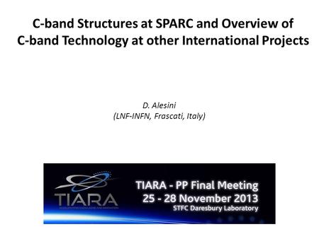 C-band Structures at SPARC and Overview of