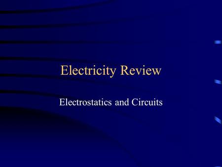 Electricity Review Electrostatics and Circuits If you bring a positively charged strip near a foil ball and the ball is attracted to the strip. You know.
