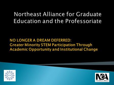 NO LONGER A DREAM DEFERRED: Greater Minority STEM Participation Through Academic Opportunity and Institutional Change.