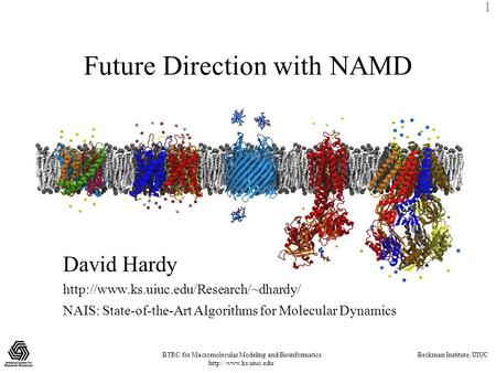 BTRC for Macromolecular Modeling and Bioinformatics  Beckman Institute, UIUC 1 Future Direction with NAMD David Hardy