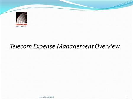 Telecom Expense Management Overview Fortune Consulting 20151.