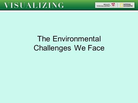 The Environmental Challenges We Face. Day 1 Questions of the Day How do we impact the environment? What environmental challenges does your generation.