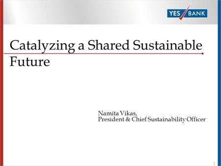 Catalyzing a Shared Sustainable Future