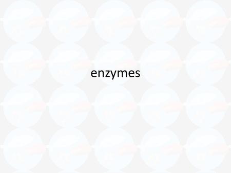 Enzymes. Enzymes are Proteins Many of our genes code directly for enzymes Estimated to be about 75,000 different types in the human body.
