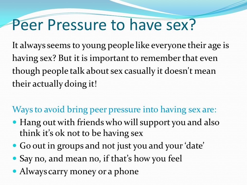 Peer Pressure And Sex 111