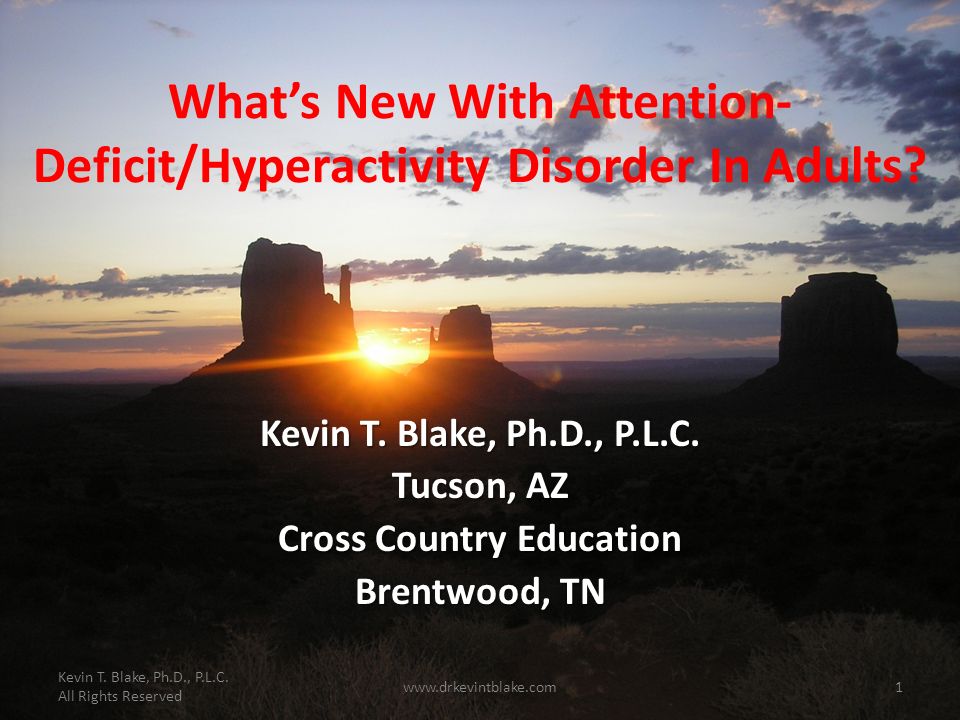 Attention Deficit Hyperactivity Disorder In Adults 107