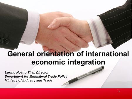 General orientation of international economic integration