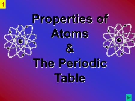 Properties of Atoms & The Periodic Table.