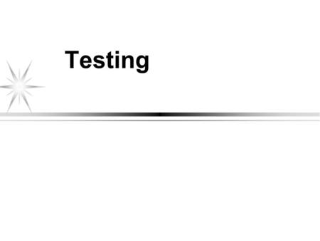 Testing. Outline Terminology Types of errors Dealing with errors Quality assurance vs Testing Component Testing Unit testing Integration testing Testing.