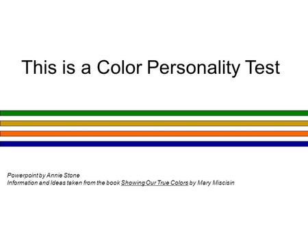 This is a Color Personality Test