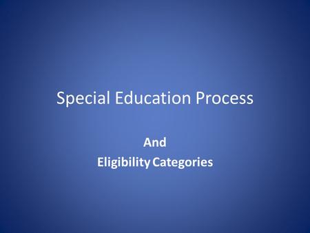 special education