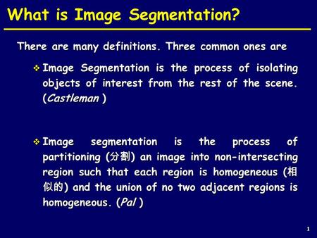 What is Image Segmentation?
