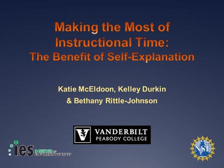Katie McEldoon, Kelley Durkin & Bethany Rittle-Johnson 1.
