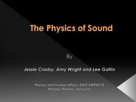 Curriculum Frameworks for grades 3 and 4 include physics concepts relating to sound and wave motion. These concepts are also included in the college science.