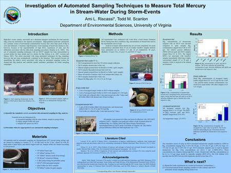 Investigation of Automated Sampling Techniques to Measure Total Mercury in Stream-Water During Storm-Events Department of Environmental Sciences, University.