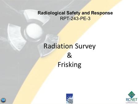 Radiation Survey & Frisking