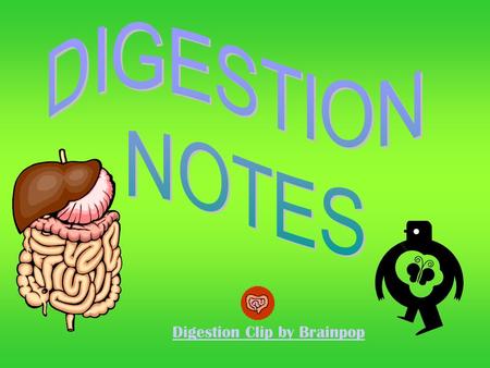 Digestion Clip by Brainpop. Nutrients… Are substances in food that provide energy and materials for cell development, growth, and repair.
