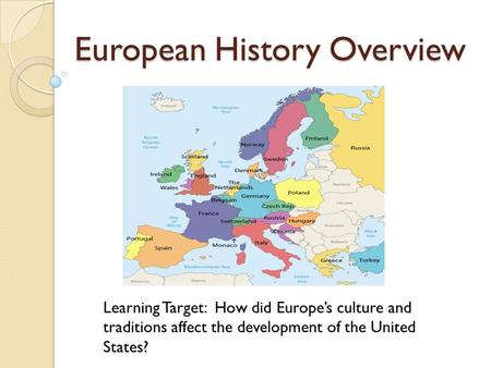 European History Overview