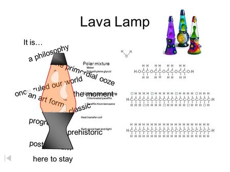 Lava Lamp It is… a philosophy the primordial ooze once ruled our world