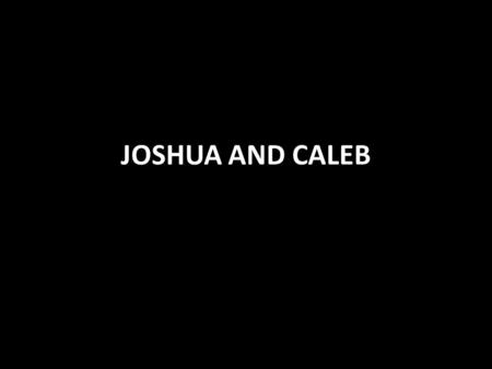 JOSHUA AND CALEB.