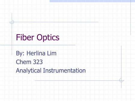 Fiber Optics By: Herlina Lim Chem 323 Analytical Instrumentation.