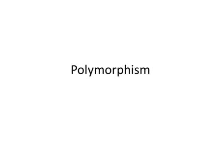 Polymorphism. Introduction ‘one name multiple forms’ Implemented using overloaded functions and operators Early binding or static binding or static linking.