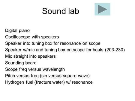 Sound lab Digital piano Oscilloscope with speakers