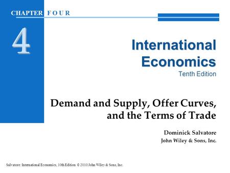 International Economics Tenth Edition