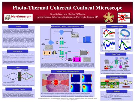 Photo-Thermal Coherent Confocal Microscope This work is supported in part by the Center for Subsurface Sensing and Imaging Systems, under the Engineering.
