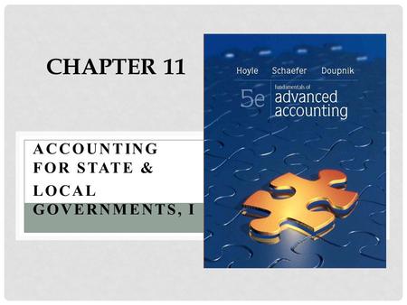 Accounting for State & Local Governments, I