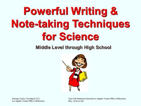 Powerful Writing & Note-taking Techniques for Science