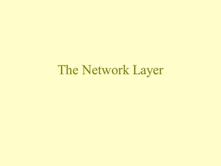 The Network Layer. Network Projects Must utilize sockets programming –Client and Server –Any platform Please submit one page proposal Can work individually.