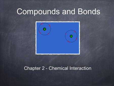Compounds and Bonds Chapter 2 - Chemical Interaction.