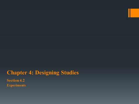 Chapter 4: Designing Studies