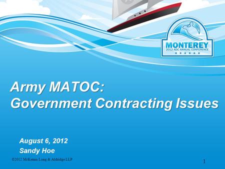 Army MATOC: Government Contracting Issues