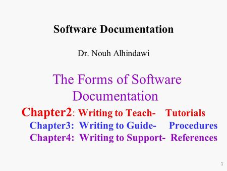 Software Documentation Dr