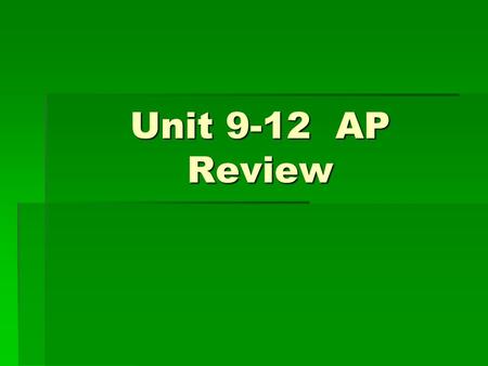 Unit 9-12 AP Review. Containment Prohibition CCC.