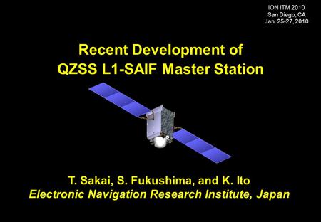 Introduction QZSS (Quasi-Zenith Satellite System) program: