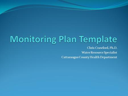 Monitoring Plan Template