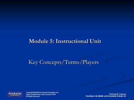 Module 5: Instructional Unit
