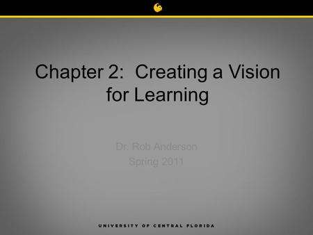 Chapter 2: Creating a Vision for Learning