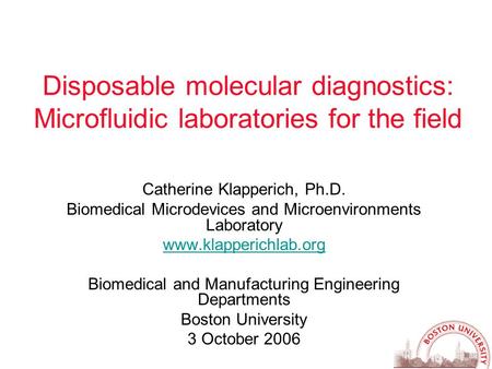 Catherine Klapperich, Ph.D.
